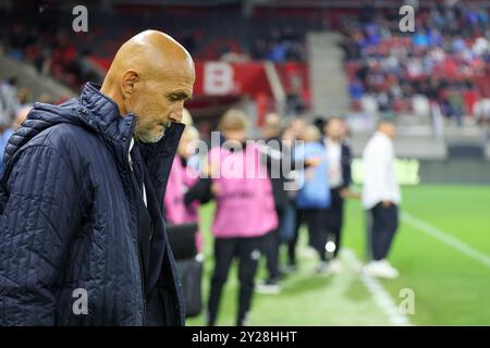 Budapest, Budapest, Israele. 9 settembre 2024. Luciano Spalletti (Italia) durante la prima partita della National League 09/09/2024 partita di calcio tra Israele e Italia allo stadio Bozsik Arena di Budapest. (Credit Image: © Fabio Sasso/ZUMA Press Wire) SOLO PER USO EDITORIALE! Non per USO commerciale! Foto Stock