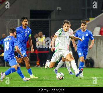 Budapest, Budapest, Israele. 9 settembre 2024. Samuele Ricci (Italia) durante la prima partita della National League 09/09/2024 partita di calcio tra Israele e Italia allo stadio Bozsik Arena di Budapest. (Credit Image: © Fabio Sasso/ZUMA Press Wire) SOLO PER USO EDITORIALE! Non per USO commerciale! Foto Stock