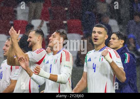 Budapest, Budapest, Israele. 9 settembre 2024. Durante la prima partita della National League 09/09/2024 partita di calcio tra Israele e Italia allo stadio Bozsik Arena di Budapest. (Credit Image: © Fabio Sasso/ZUMA Press Wire) SOLO PER USO EDITORIALE! Non per USO commerciale! Foto Stock