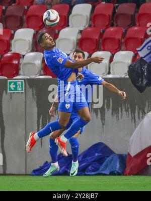 Budapest, Budapest, Israele. 9 settembre 2024. Durante la prima partita della National League 09/09/2024 partita di calcio tra Israele e Italia allo stadio Bozsik Arena di Budapest. (Credit Image: © Fabio Sasso/ZUMA Press Wire) SOLO PER USO EDITORIALE! Non per USO commerciale! Foto Stock