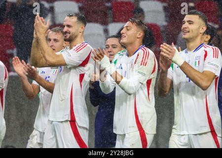 Budapest, Budapest, Israele. 9 settembre 2024. Durante la prima partita della National League 09/09/2024 partita di calcio tra Israele e Italia allo stadio Bozsik Arena di Budapest. (Credit Image: © Fabio Sasso/ZUMA Press Wire) SOLO PER USO EDITORIALE! Non per USO commerciale! Foto Stock