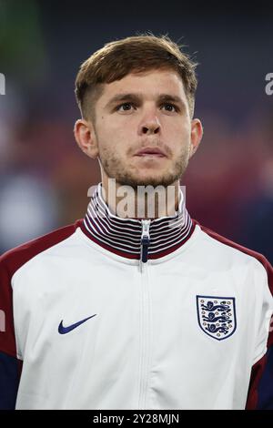 LUTON, Regno Unito - 9 settembre 2024: James McAtee dell'Inghilterra davanti alla partita internazionale maschile Under-21 tra Inghilterra e Austria al Kenilworth Road Stadium (credito: Craig Mercer/ Alamy Live News) Foto Stock