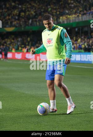 Curitiba, Brasile. 6 settembre 2024. Calcio calcio - qualificazioni FIFA 2026 - Brasile vs. Ecuador - Brasile contro Ecuador - partita valida per il 7° Foto Stock