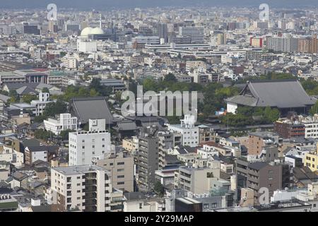 Kyoto vista panoramica dalla Torre di Kyoto Foto Stock