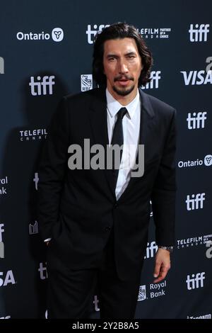 Toronto, Canada. 9 settembre 2024. Adam driver partecipa alla prima di ''Megalopolis'' durante il Toronto International Film Festival 2024 alla Roy Thomson Hall di Toronto, Ontario, il 9 settembre 2024. (Foto di Arrush Chopra/NurPhoto)0 credito: NurPhoto SRL/Alamy Live News Foto Stock