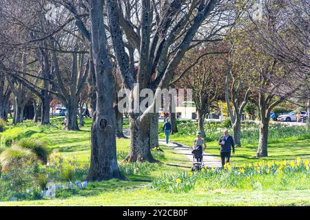 Heathcote River in primavera, Cashmere, Christchurch (Ōtautahi), Canterbury, nuova Zelanda Foto Stock