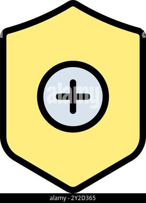 Icona Verified Shield perfetta per sicurezza e protezione. Segno di guardia immunitaria. Semplice vettore isolato su sfondo bianco. Illustrazione Vettoriale