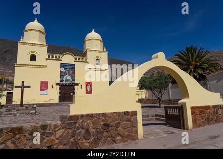 La Chiesa della Vergine del Rosario e San Francesco d'Assis a Tilcara, Argentina. Foto Stock