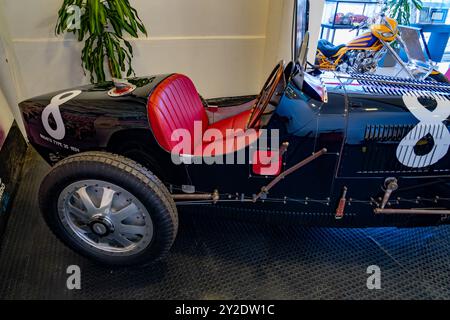 Un'auto da corsa Bugatti Type 35 del 1924 nel Museo Termas de Rio Hondo, Termas de Rio Hondo, Argentina. Foto Stock