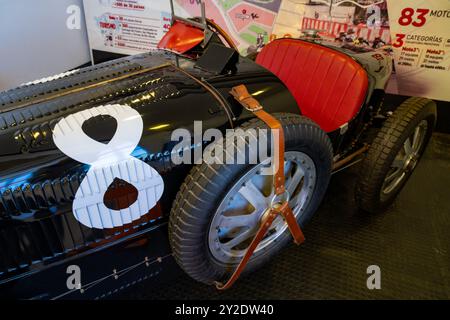 Un'auto da corsa Bugatti Type 35 del 1924 nel Museo Termas de Rio Hondo, Termas de Rio Hondo, Argentina. Foto Stock