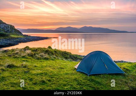 Un campo selvaggio sull'isola di Kerrera vicino a Oban, sulla costa occidentale della Scozia Foto Stock