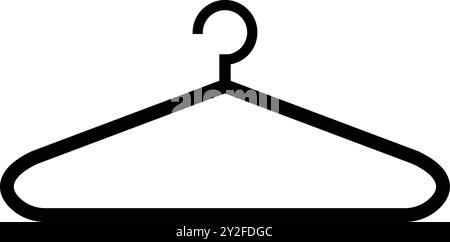 Icona appendiabiti, icona appendiabiti, insegna guardaroba, appendiabiti in plastica, appendiabiti Illustrazione Vettoriale