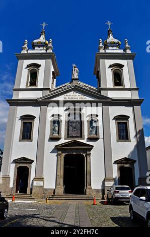 Facciata della Chiesa di San Francesco Saverio nel quartiere Tijuca, Rio de Janeiro, Brasile Foto Stock