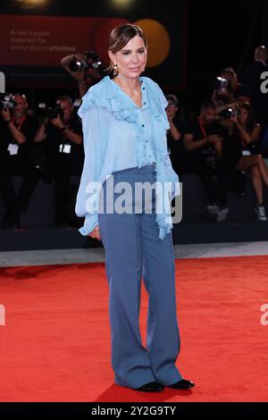 VENEZIA, ITALIA - 06 SETTEMBRE: Francesca Comencini partecipa al tappeto rosso "il tempo che ci Vuole" durante la 81a Mostra Internazionale d'Arte cinematografica di Venezia al Palazzo del Cinema il 6 settembre 2024 a Venezia. (Foto di Mark Cape/Insidefoto) Foto Stock