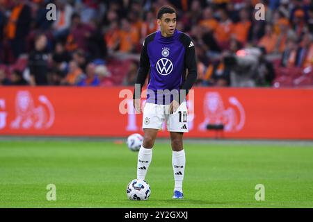 Amsterdam, Germania. 10 settembre 2024. Fußball UEFA Nations League Niederlande - Deutschland AM 10.09.2024 in der Johan Cruijff Arena di Amsterdam Jamal Musiala ( Deutschland ) foto: Revierfoto credito: ddp media GmbH/Alamy Live News Foto Stock