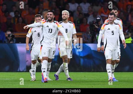 Amsterdam, Germania. 10 settembre 2024. Fußball UEFA Nations League Niederlande - Deutschland am 10.09.2024 in der Johan Cruijff Arena ad Amsterdam Torjubel zum 1:1 durch Deniz Undav ( Deutschland ) foto: Revierfoto crediti: ddp media GmbH/Alamy Live News Foto Stock