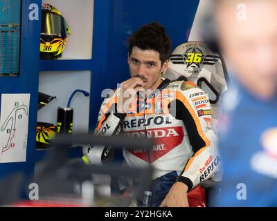 36 Joan Mir (Spa-Repsol Honda Team) durante il MotoGP test Lunedi al Misano World Circuit Marco Simoncelli il 9 settembre 2024 a Misano Adriatico, Italia. Foto Stock