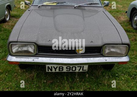 Low Ham.Somerset.Regno Unito. 20 luglio 2024.Una Ford Capri XL del 1972 è in mostra al Somerset Steam and Country Show Foto Stock