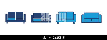 Vettore icona divano. illustrazione dell'icona divano Illustrazione Vettoriale