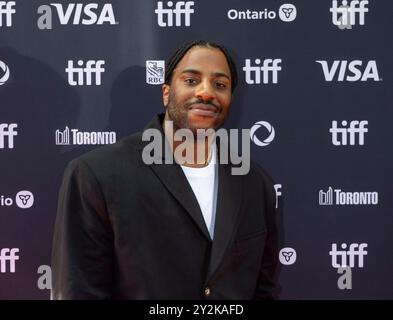 Toronto, Canada. 10 settembre 2024. Il regista Malcolm Washington posa per le foto mentre partecipa alla prima internazionale del film americano "The piano Lesson" durante il Toronto International Film Festival (TIFF) 2024 al Princess of Wales Theatre di Toronto, Canada, il 10 settembre 2024. Crediti: Zou Zheng/Xinhua/Alamy Live News Foto Stock