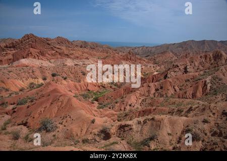 Splendido paesaggio del Canyon Skazka in Kirghizistan Foto Stock