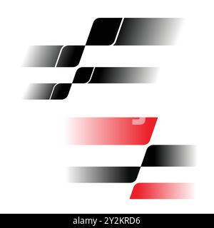 Decalcomanie gradienti sport racing Illustrazione Vettoriale