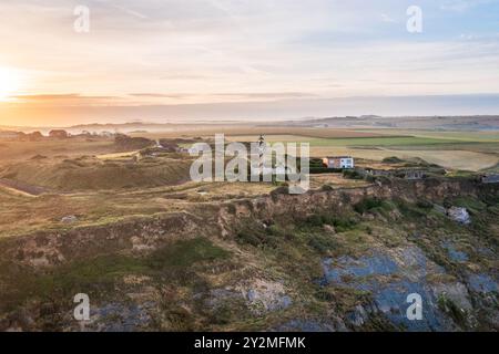 Le Cap d’Alprech et Son phare, Francia, Pas de Calais, le Portel Foto Stock