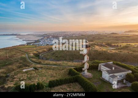 Le Cap d’Alprech et Son phare, Francia, Pas de Calais, le Portel Foto Stock