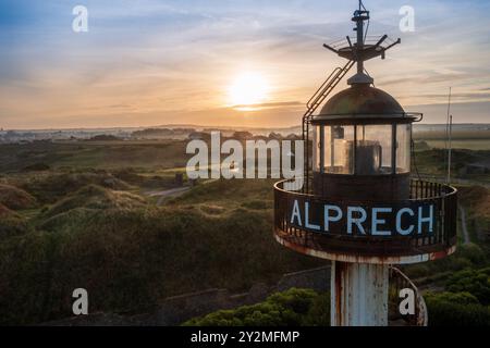 Le Cap d’Alprech et Son phare, Francia, Pas de Calais, le Portel Foto Stock