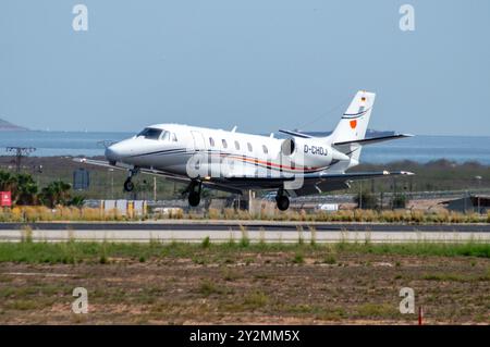 Aereo executive Cessna 560XL Citation XLS all'aeroporto El Altet di Alicante. Foto Stock