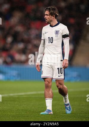 Jack Grealish of England - England V Finland, UEFA Nations League, Wembley Stadium, Londra, Regno Unito - 10 settembre 2024 solo per uso editoriale Foto Stock
