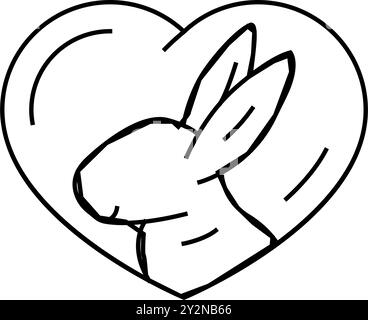 illustrazione vettoriale dell'icona della linea di avvertenza dell'etichetta del prodotto esente da crudeltà Illustrazione Vettoriale