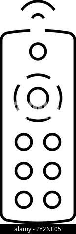 etichetta del telecomando icona della linea di attenzione del prodotto illustrazione del vettore Illustrazione Vettoriale