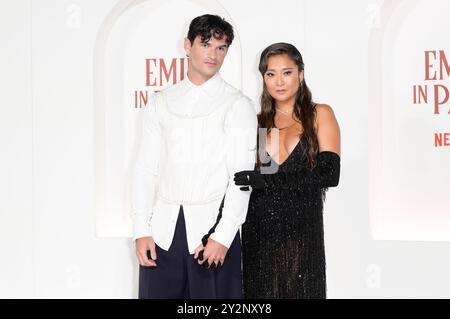 Paul Forman und Ashley Park bei der Premiere der 4. Staffel der Netflix serie "Emily in Paris" im Space Cinema moderno. ROM, 10.09.2024 Foto Stock