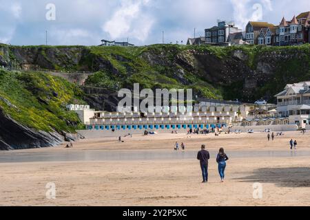 Lusty Glaze Cove sulla costa di Newquay in Cornovaglia nel Regno Unito. Foto Stock