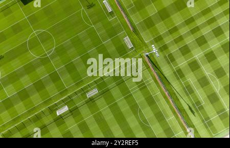 Piazzole aeree all'Etihad Campus, parte del Manchester City FC Foto Stock