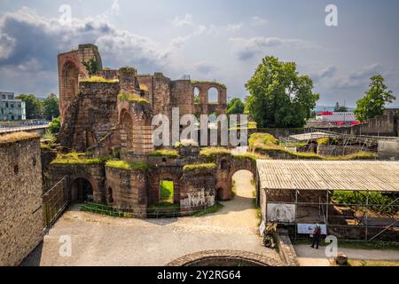 Le rovine delle terme imperiali romane a Treviri, in Germania Foto Stock