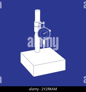 Icona indicatore a quadrante design semplice Illustrazione Vettoriale