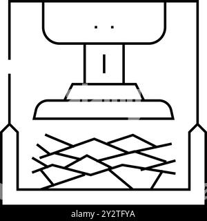 immagine vettoriale dell'icona della linea di scarico continua Illustrazione Vettoriale