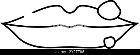 illustrazione del vettore dell'icona della malattia della pelle dell'herpes Illustrazione Vettoriale