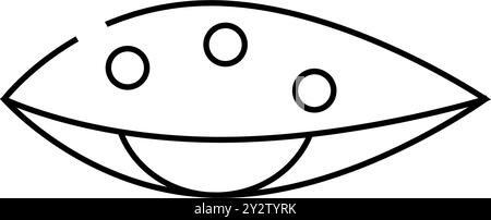 illustrazione vettoriale dell'icona della linea contagiosa di molluskum Illustrazione Vettoriale