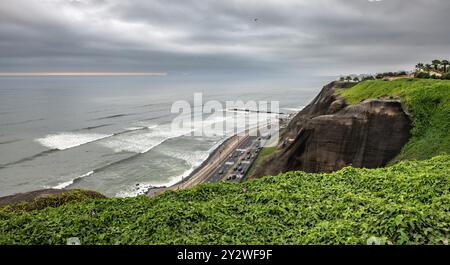 Costa del Pacifico nella capitale peruviana Lima Foto Stock