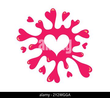 astratto diffusione amore isolato su sfondo bianco. Illustrazione Vettoriale