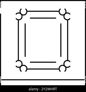 illustrazione vettoriale dell'icona della linea di stampaggio e fresatura Illustrazione Vettoriale