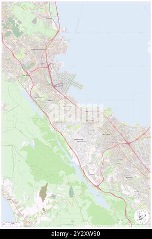 Burlingame, San Mateo County, Stati Uniti, Stati Uniti, California, N 37 35' 2'', S 122 21' 57''', mappa, Cartascapes Map pubblicata nel 2024. Esplora Cartascapes, una mappa che rivela i diversi paesaggi, culture ed ecosistemi della Terra. Viaggia attraverso il tempo e lo spazio, scoprendo l'interconnessione del passato, del presente e del futuro del nostro pianeta. Foto Stock