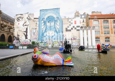 LA FONTANA STRAVINSKY DI PARIGI Foto Stock