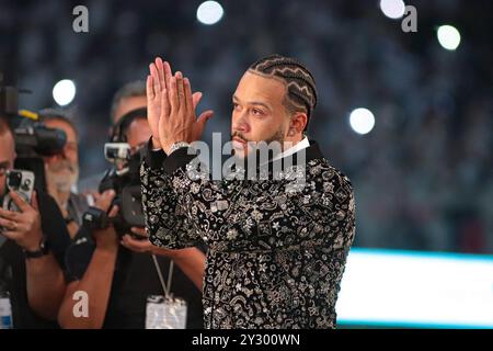 San Paolo, Brasile. 11 settembre 2024. Presentazione di Memphis Depay al Corinthians Memphis Depay al Corinthians prima dell'incontro tra Corinthians x Juventude per la Coppa del Brasile. Riquelve nata/ SPP (Riquelve nata/ SPP) credito: SPP Sport Press Photo. /Alamy Live News Foto Stock