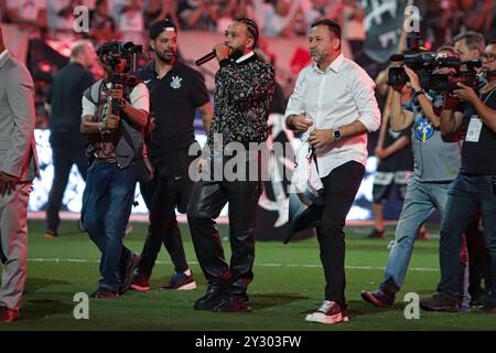 San Paolo, Brasile. 11 settembre 2024. Presentazione di Memphis Depay al Corinthians Memphis Depay al Corinthians prima dell'incontro tra Corinthians x Juventude per la Coppa del Brasile. Riquelve nata/ SPP (Riquelve nata/ SPP) credito: SPP Sport Press Photo. /Alamy Live News Foto Stock