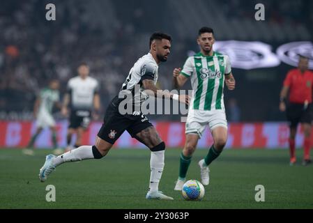 San Paolo, San Paolo, Brasile. 11 settembre 2024. San Paolo (SP), 09/11/2024 - COPPA DEL BRASILE/CORINTHIANS VS JUVENTUDE - partita tra Corinthians e Juventude, valida per la seconda tappa dei quarti di finale della Coppa del Brasile, nella notte di questo mercoledì 11 settembre 2024, alla Neo Quimica Arena, a San Paolo-SP. (Credit Image: © Ronaldo Barreto/TheNEWS2 via ZUMA Press Wire) SOLO PER USO EDITORIALE! Non per USO commerciale! Foto Stock