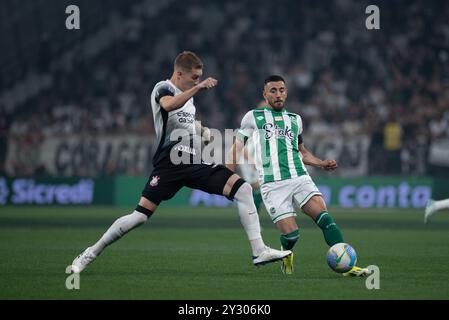 San Paolo, San Paolo, Brasile. 11 settembre 2024. San Paolo (SP), 09/11/2024 - COPPA DEL BRASILE/CORINTHIANS VS JUVENTUDE - partita tra Corinthians e Juventude, valida per la seconda tappa dei quarti di finale della Coppa del Brasile, nella notte di questo mercoledì 11 settembre 2024, alla Neo Quimica Arena, a San Paolo-SP. (Credit Image: © Ronaldo Barreto/TheNEWS2 via ZUMA Press Wire) SOLO PER USO EDITORIALE! Non per USO commerciale! Foto Stock